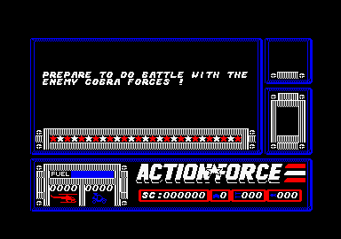 Action Force (Amstrad CPC) screenshot: The mission ahead.