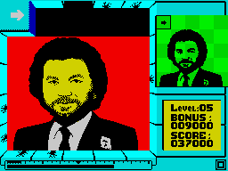 Split Personalities (ZX Spectrum) screenshot: Alan Sugar