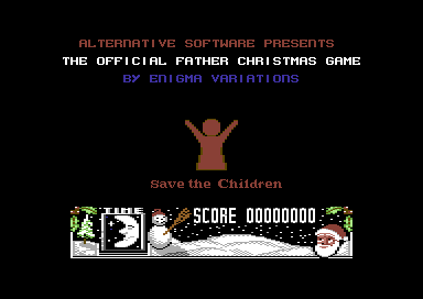 The Official Father Christmas (Commodore 64) screenshot: Title screen
