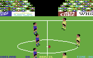 World Cup (Commodore 64) screenshot: Kick-Off.
