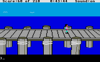 King's Quest III: To Heir is Human (Atari ST) screenshot: More dock.