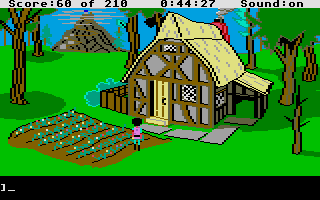 King's Quest III: To Heir is Human (Atari ST) screenshot: Three bears' house.