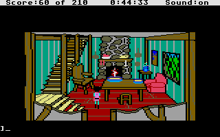 King's Quest III: To Heir is Human (Atari ST) screenshot: Living room of the bears' house.