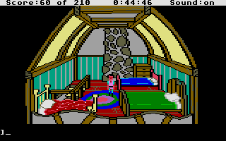 King's Quest III: To Heir is Human (Atari ST) screenshot: Bears' bedroom.