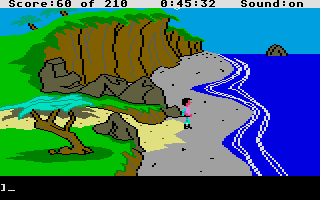 King's Quest III: To Heir is Human (Atari ST) screenshot: Beach.