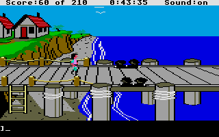 King's Quest III: To Heir is Human (Atari ST) screenshot: Dock.