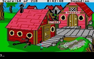 King's Quest III: To Heir is Human (Atari ST) screenshot: Town.