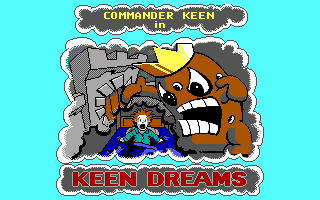Commander Keen: Keen Dreams (DOS) screenshot: Title Screen (EGA)