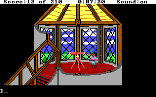 King's Quest III: To Heir is Human (DOS) screenshot: There's a telescope here! (EGA/Tandy)