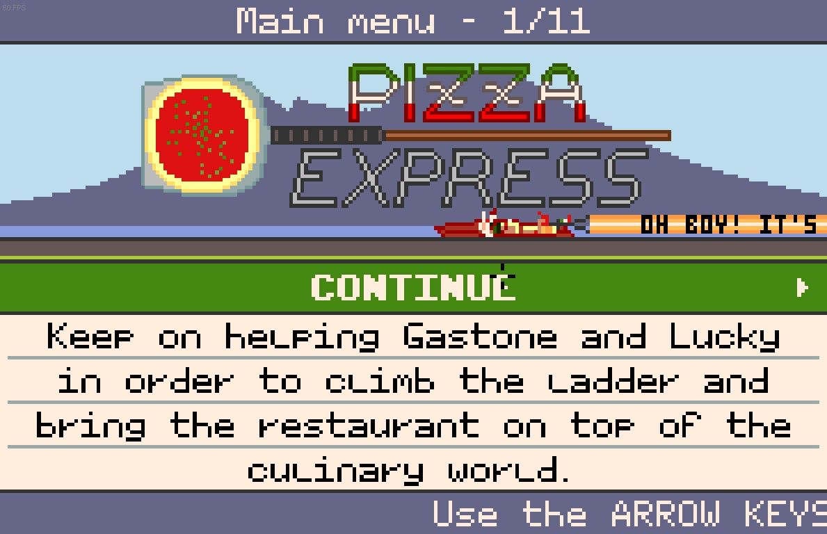 Pizza Express (Windows) screenshot: Main menu