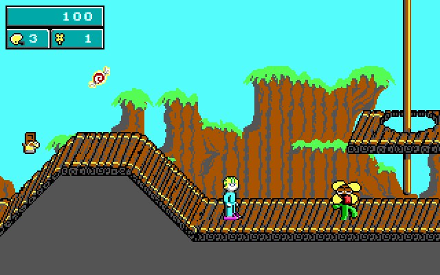Commander Keen: Keen Dreams (DOS) screenshot: Unlike other keen games, this one is nonviolent. (EGA)