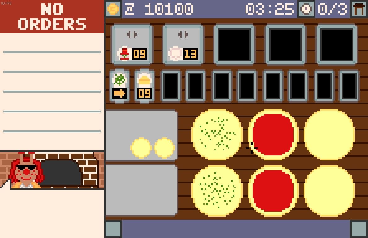 Pizza Express (Windows) screenshot: Time to make pizzas!