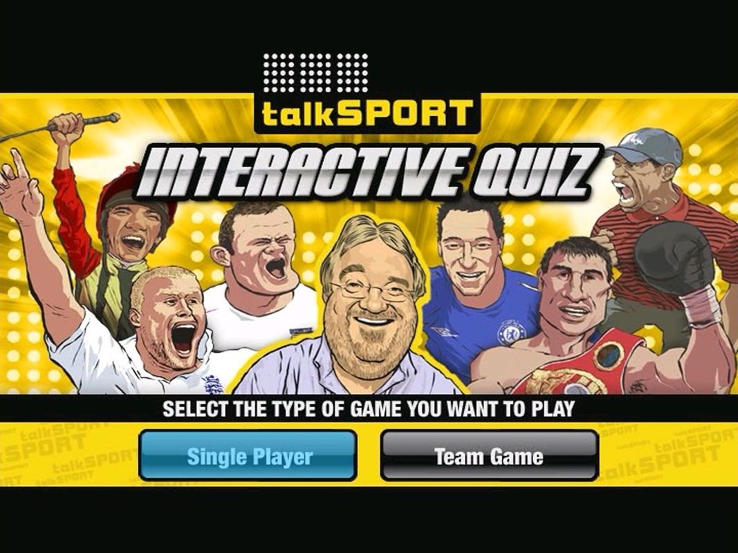 Talksport Interactive Quiz (DVD Player) screenshot: The game mode selection screen