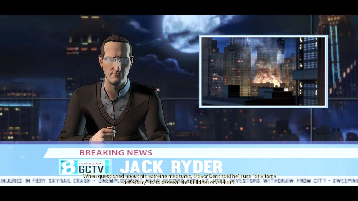 Batman: The Telltale Series - Season Finale (PlayStation 4) screenshot: Breaking news