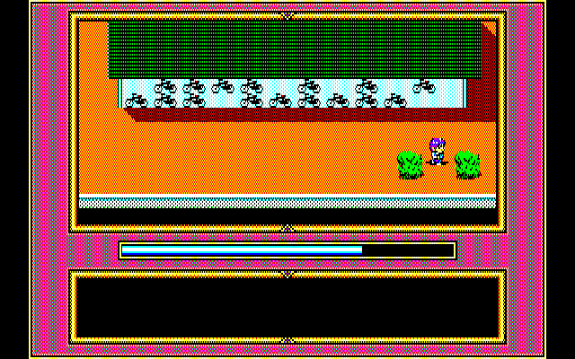 Angel Hearts (PC-88) screenshot: I just wanna ride a bicycle