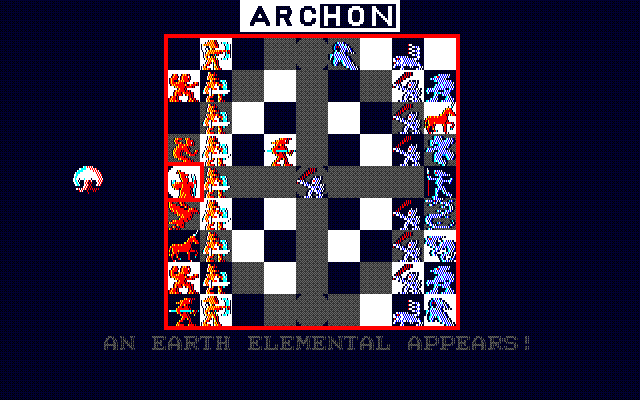 Archon: The Light and the Dark (PC-88) screenshot: I guess that can't be good, right?..