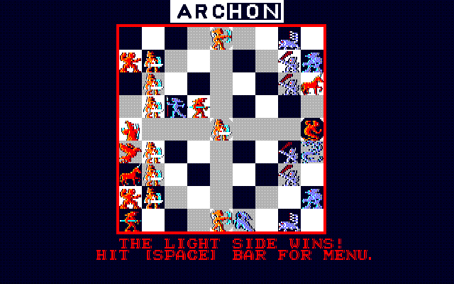 Archon: The Light and the Dark (PC-88) screenshot: No way, Jose...