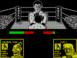 Rocco (ZX Spectrum) screenshot: ... but when the game resumes the opponent is fully refreshed!