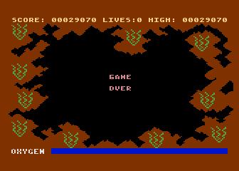 Neptune's Daughters (Atari 8-bit) screenshot: Game over