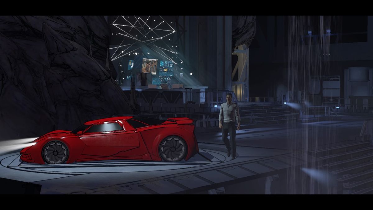 Batman: The Telltale Series - Season Finale (PlayStation 4) screenshot: Taking the Ferrari for a spin