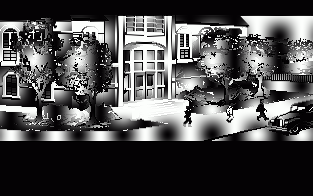 Indiana Jones and the Last Crusade: The Graphic Adventure (Atari ST) screenshot: Dr. Jones on his way to a meeting (high resolution)