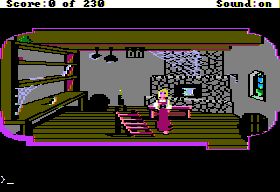 King's Quest IV: The Perils of Rosella (Apple II) screenshot: Old kitchen.