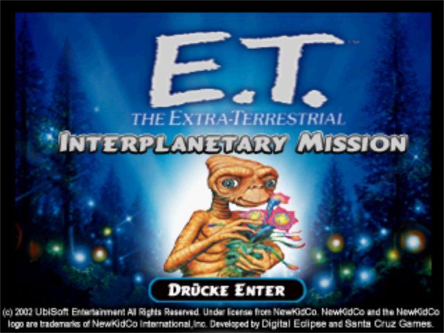 E.T. The Extra-Terrestrial: Interplanetary Mission (Windows) screenshot: Start screen