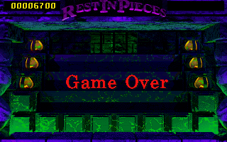 Mystic Midway: Rest in Pieces (DOS) screenshot: Aaargh! Game over