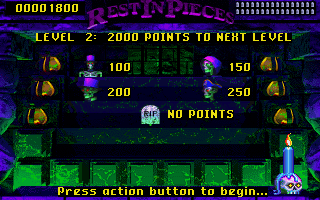 Mystic Midway: Rest in Pieces (DOS) screenshot: Made it to Level 2