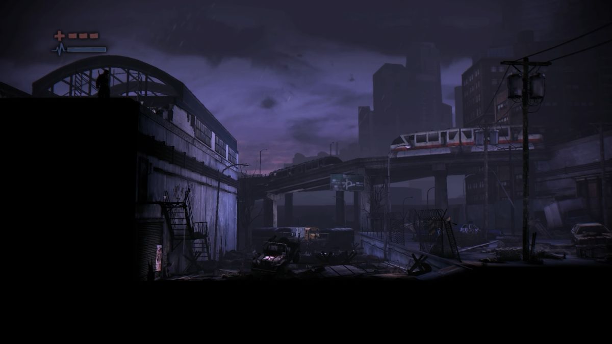 Deadlight: Director's Cut (PlayStation 4) screenshot: Monorail isn't operating anymore