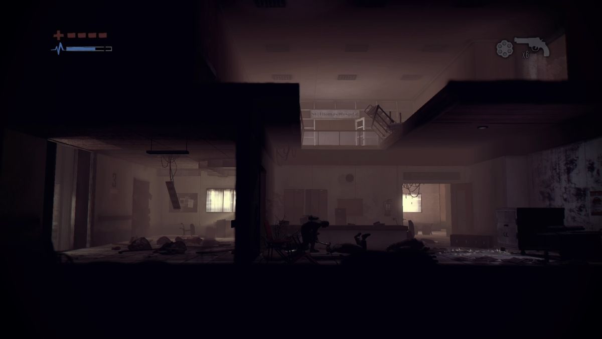 Deadlight: Director's Cut (PlayStation 4) screenshot: Make sure to finish the zombies when they're down, or they'll just get back up