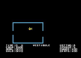 StarQuest: Rescue at Rigel (Atari 8-bit) screenshot: Starting the game