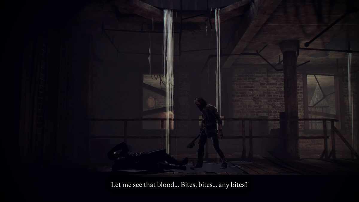 Deadlight: Director's Cut (PlayStation 4) screenshot: Saved by the hermit who lives down in the sewers