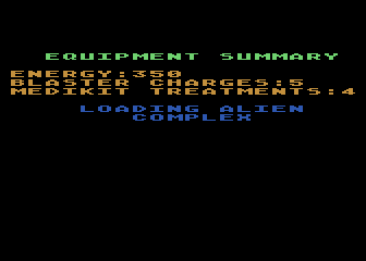 StarQuest: Rescue at Rigel (Atari 8-bit) screenshot: Loading screen