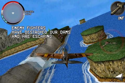 Armageddon Squadron (iPhone) screenshot: Dam busted!