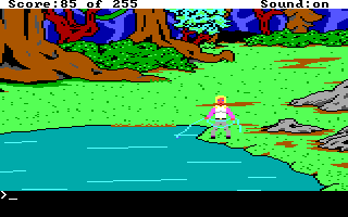 Space Quest: The Lost Chapter (DOS) screenshot: Roger is fishing!..