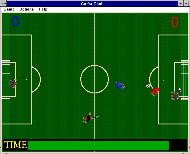 Klik & Play (Windows 3.x) screenshot: Go for Goal - I don't know what i'm supposed to do here...