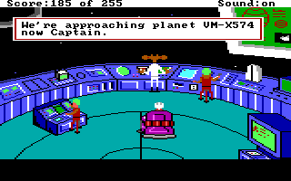 Space Quest: The Lost Chapter (DOS) screenshot: A cutscene showing an alien ship