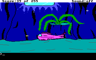 Space Quest: The Lost Chapter (DOS) screenshot: ...which is actually a submarine you can physically navigate in the game!