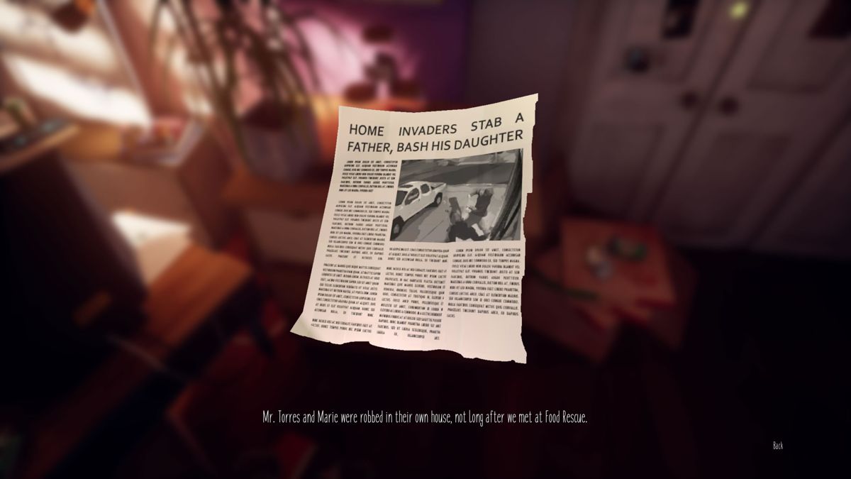 Marie's Room (Windows) screenshot: A newspaper article