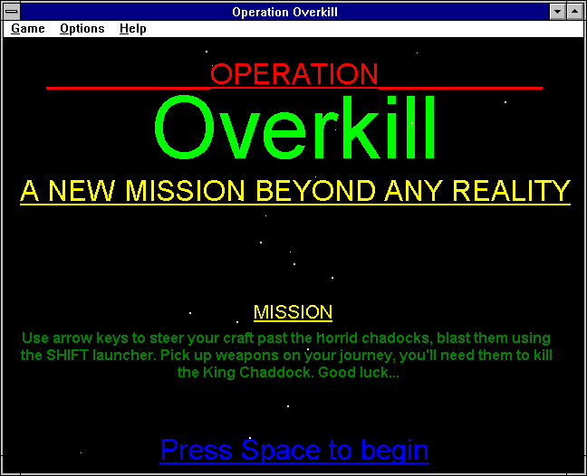 Klik & Play (Windows 16-bit) screenshot: Operation Overkill - Wasn't Gracillis V enough?