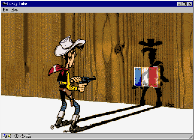 Lucky Luke (Windows) screenshot: Language Selection (Large Size)