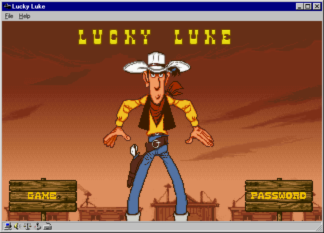 Lucky Luke (Windows) screenshot: Title Screen (Large Size)