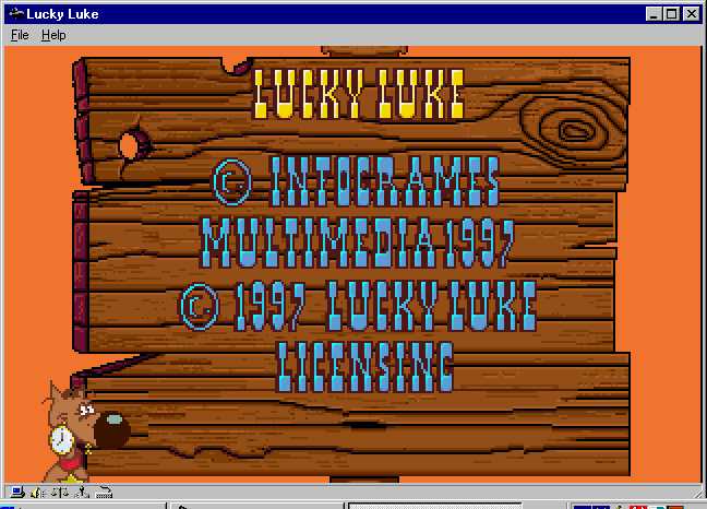 Lucky Luke (Windows) screenshot: Copyright Information (Large Size)