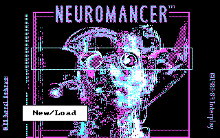 Neuromancer (DOS) screenshot: Title screen (CGA w/RGB Monitor)