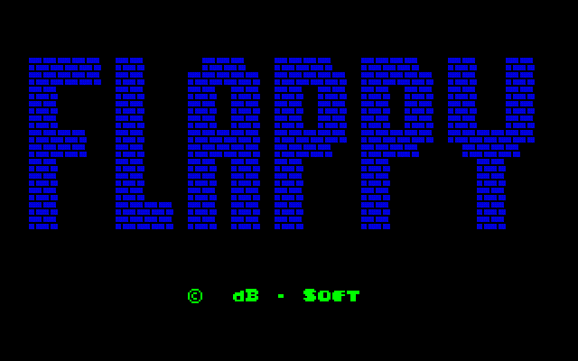 Flappy (PC-88) screenshot: Title screen