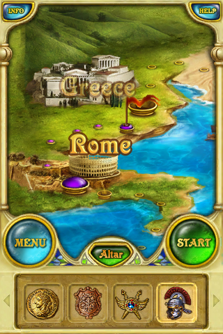 Call of Atlantis (iPhone) screenshot: Colosseum looks even bigger in portrait mode.
