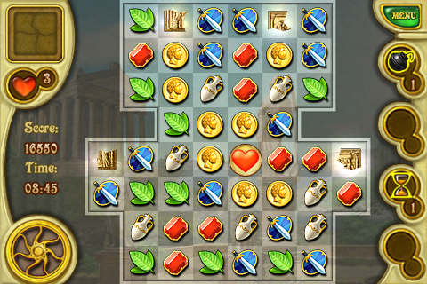 Call of Atlantis (iPhone) screenshot: A level in landscape mode