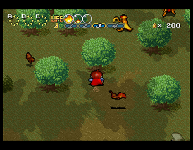 Shining Wisdom (SEGA Saturn) screenshot: Completely surrounded, just run and live to fight another day.