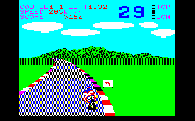 Screenshot Of Hang-on (pc-88, 1985) - Mobygames